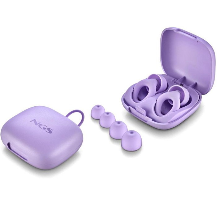 NGS NOON PURPLE Tapones de silicona con reducción de ruido, Púrpura